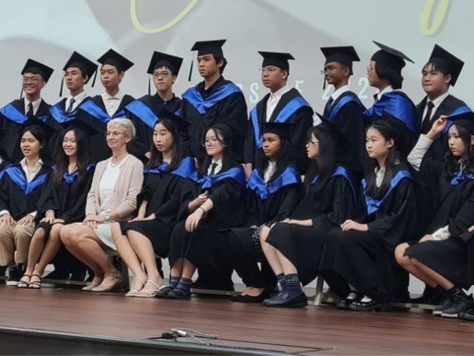 The graduating class of 2022 at Sri KDU International School, Klang, commemorating their journey with pride and joy, celebrating their hard work and dedication.