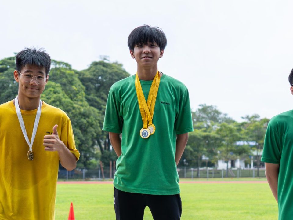 Budding athletes receiving their medal during Sri KDU Klang Sports Day