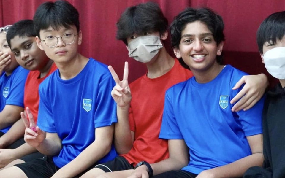 Multinational and colourful students